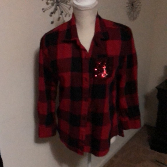 Plaid Girls Top - Picture 2 of 3